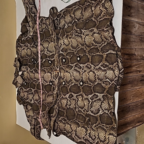 Michael Kors Snake Print Trench Coat - Picture 11 of 13